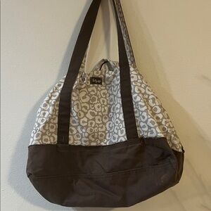 Thirty-One Gray and Brown Leopard Tote